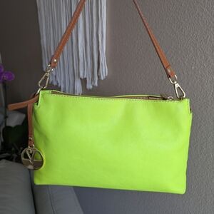Valentina Made in Italy pebbled leather shoulder bag